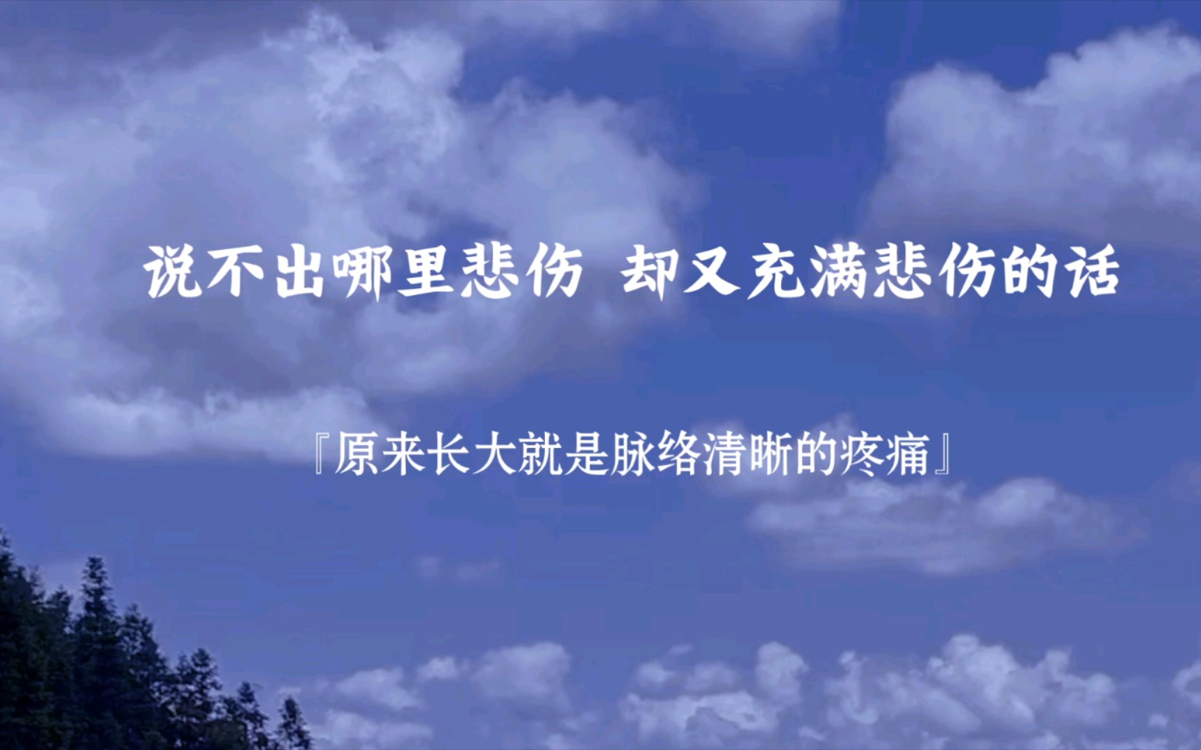 “一个人的彻悟程度,是他所受痛苦的深度.” |说不出哪里悲伤,却充满悲伤的话,|人生不止累,且痛哔哩哔哩bilibili