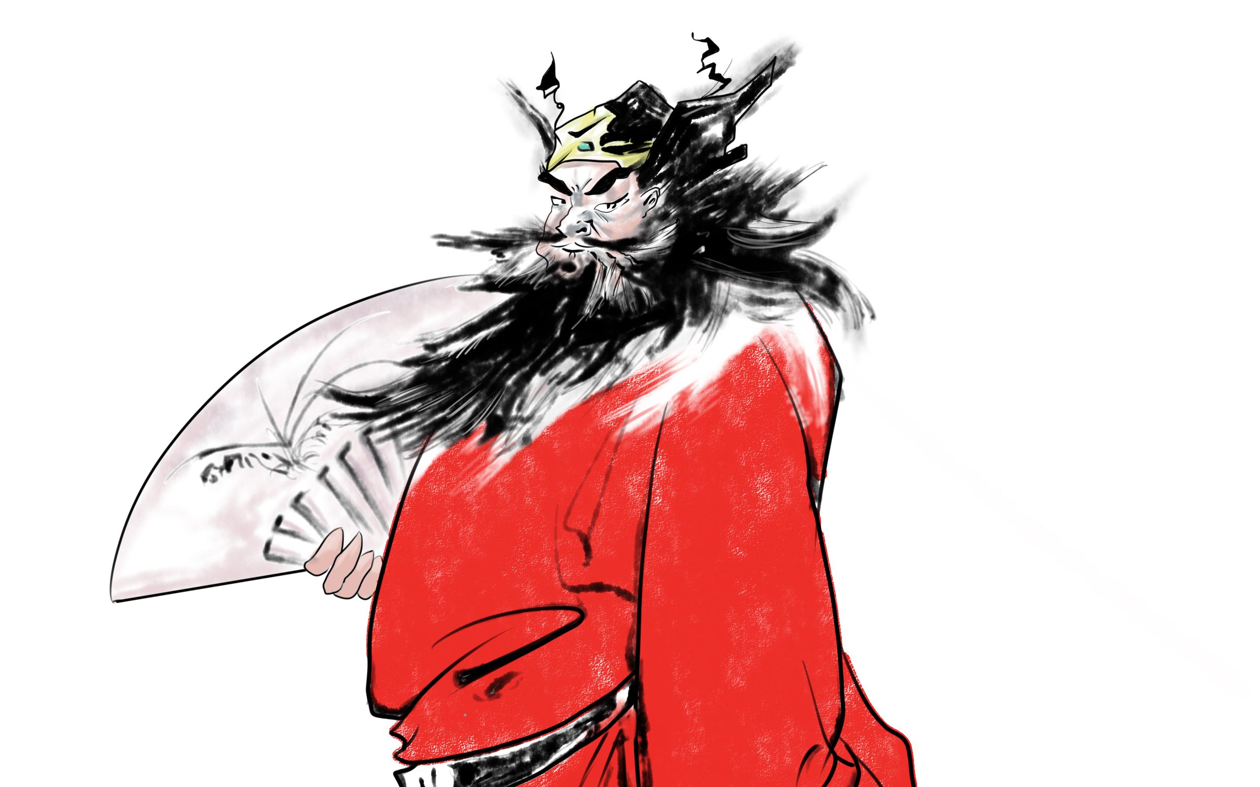 [sai]古风水墨人物画(最后附有快捷键哦)