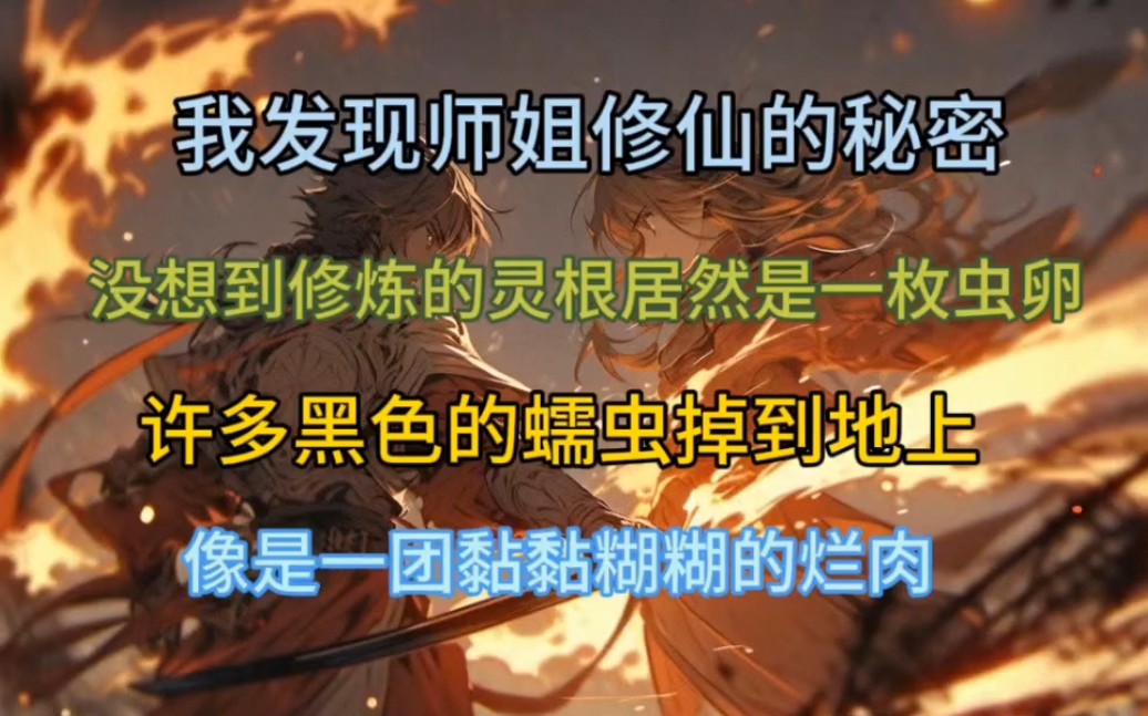 [图]我发现师姐修仙的秘密，没想到修炼的灵根居然是一枚虫卵，许多黑色的蠕虫掉到地上，像是一团黏黏糊糊的烂肉