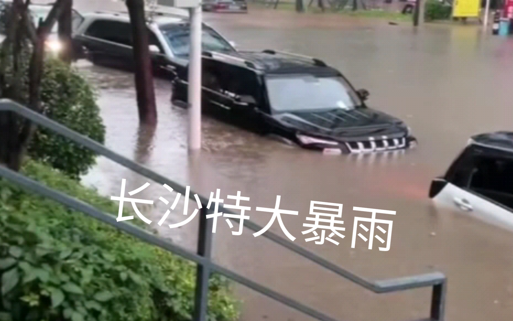 实拍长沙特大暴雨,市中心被淹,太可怕了这暴雨哔哩哔哩bilibili