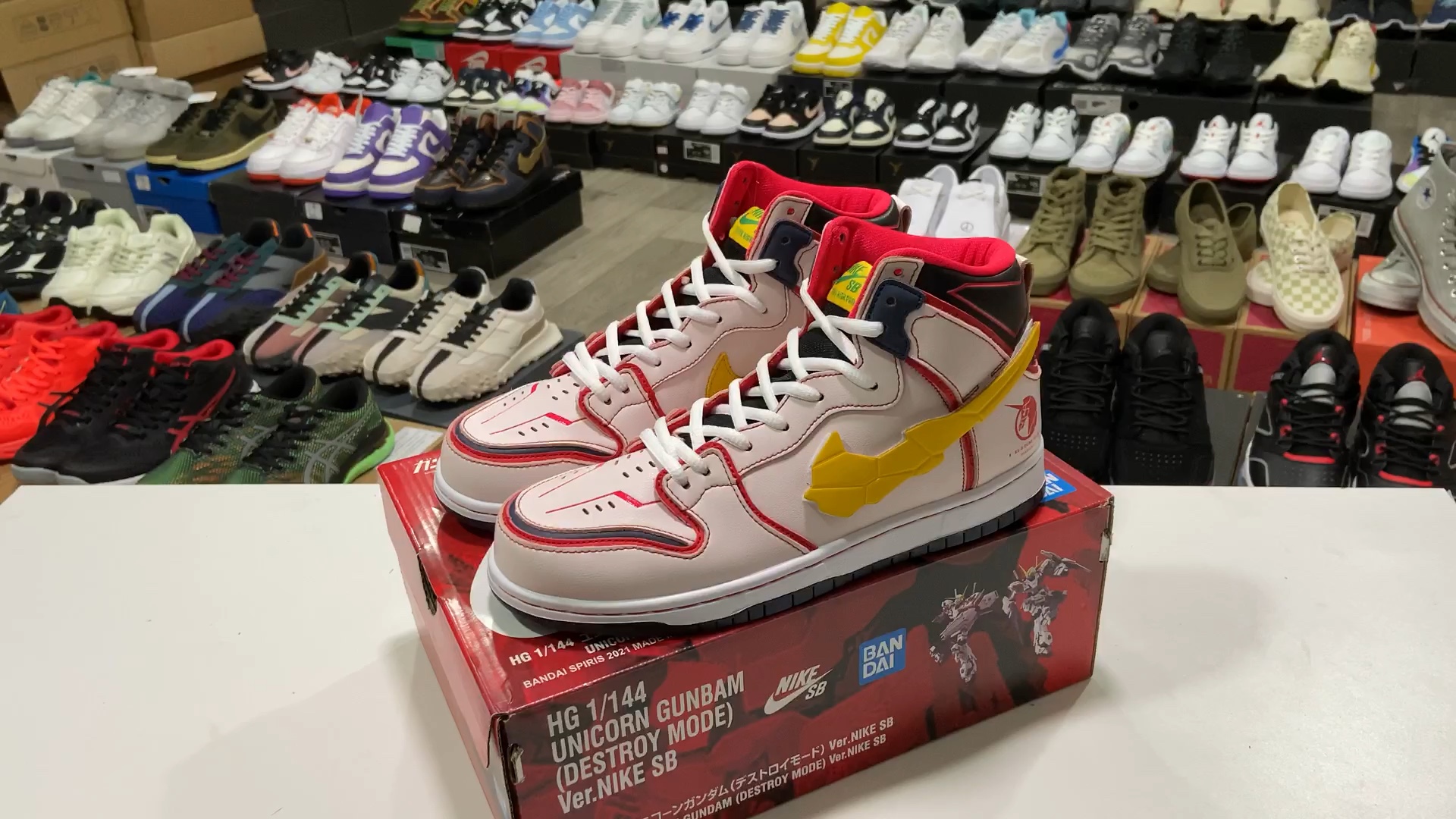 耐克gundamxnkdunkhighprojectunicornrx0白红黄独角兽高达联名款高帮