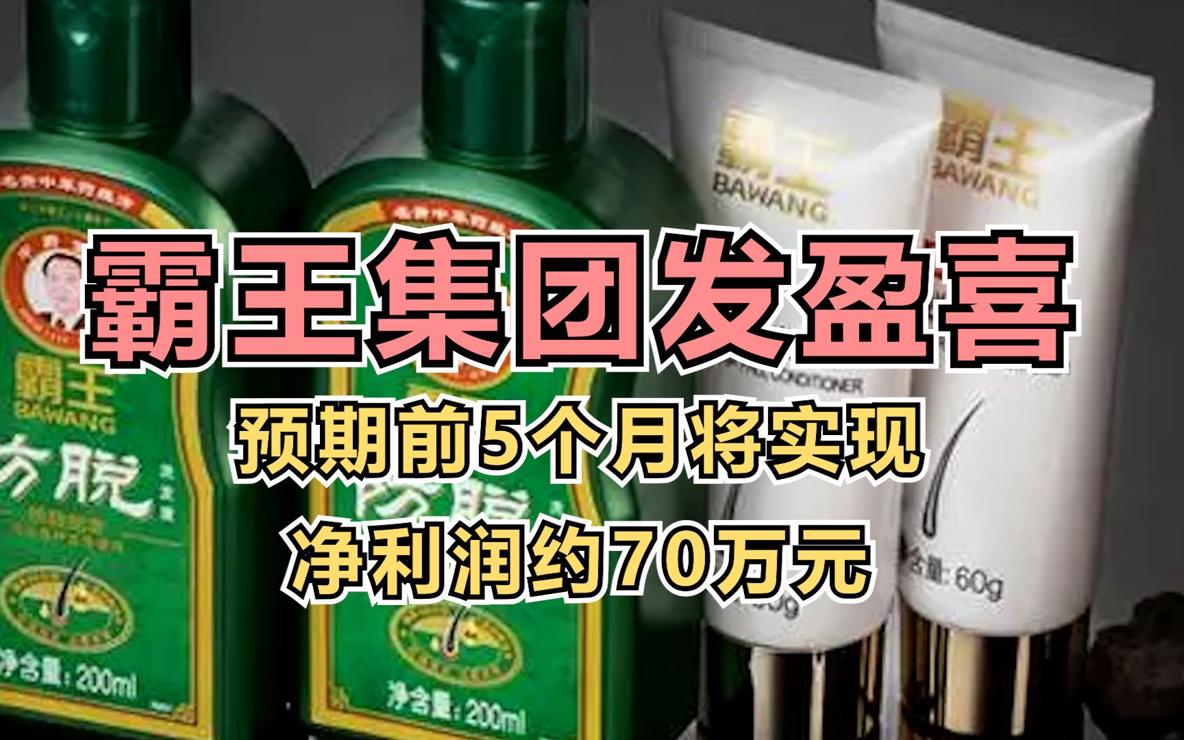 霸王集团发盈喜,预期前5个月将实现净利润约70万元哔哩哔哩bilibili