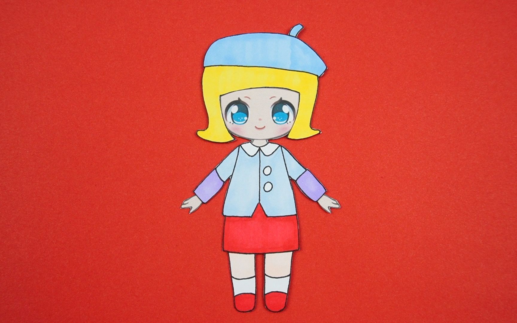 活动作品茉莉纸娃娃创意手工卡通女孩艺术大亨小茉莉装