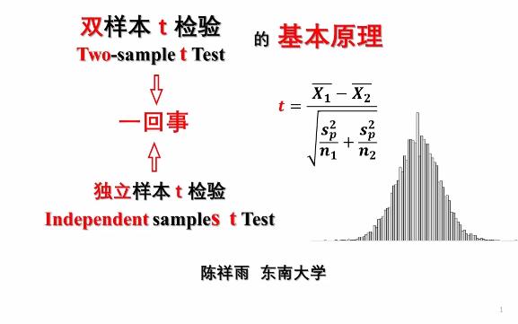 通俗统计学原理入门16 双样本t检验的基本原理 独立样本t检验 一回事 Two sample t test Independent samples t test哔哩哔哩bilibili