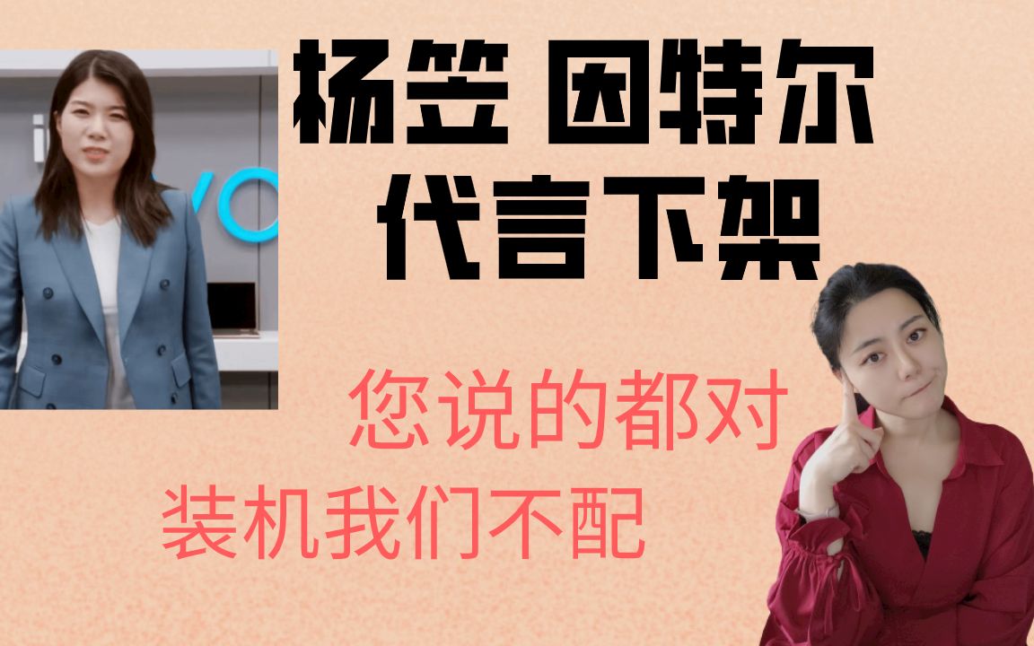【杨笠 因特尔】杨笠代言被骂下架 | 您说的都对,装机我们不配 73