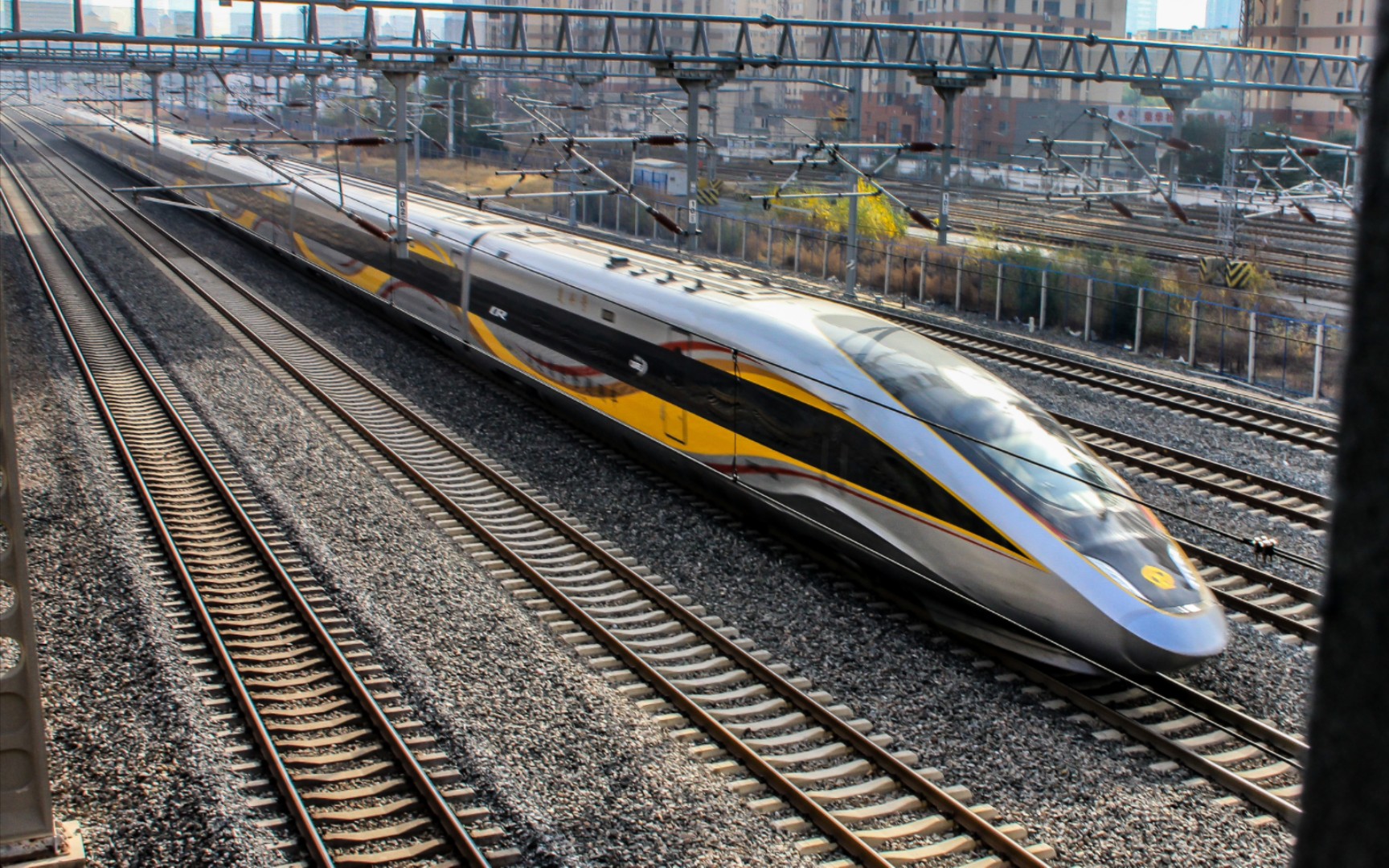 [国铁]飞驰的百香果 cr400bf-j 0003担任动检54次 前往北京南