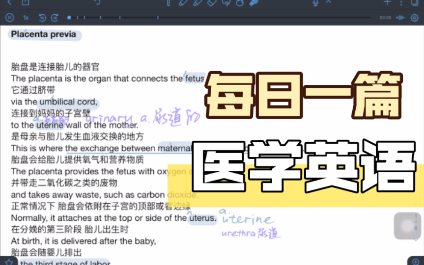 每日一篇医学英语|placenta previa (1)哔哩哔哩bilibili