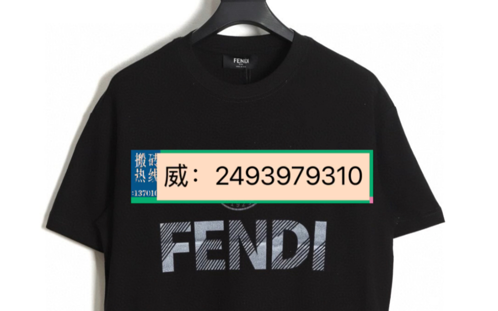 Fendi芬迪胸前双F徽标logo印花短袖复杂工艺,采用260克纯棉面料,哔哩哔哩bilibili