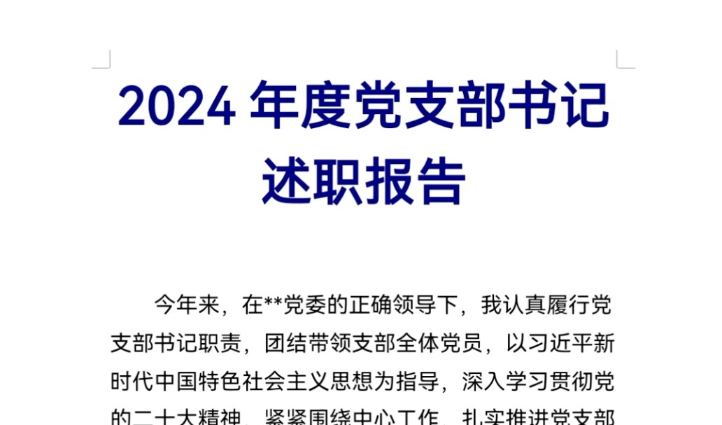 2024年度党支部书记述职报告哔哩哔哩bilibili