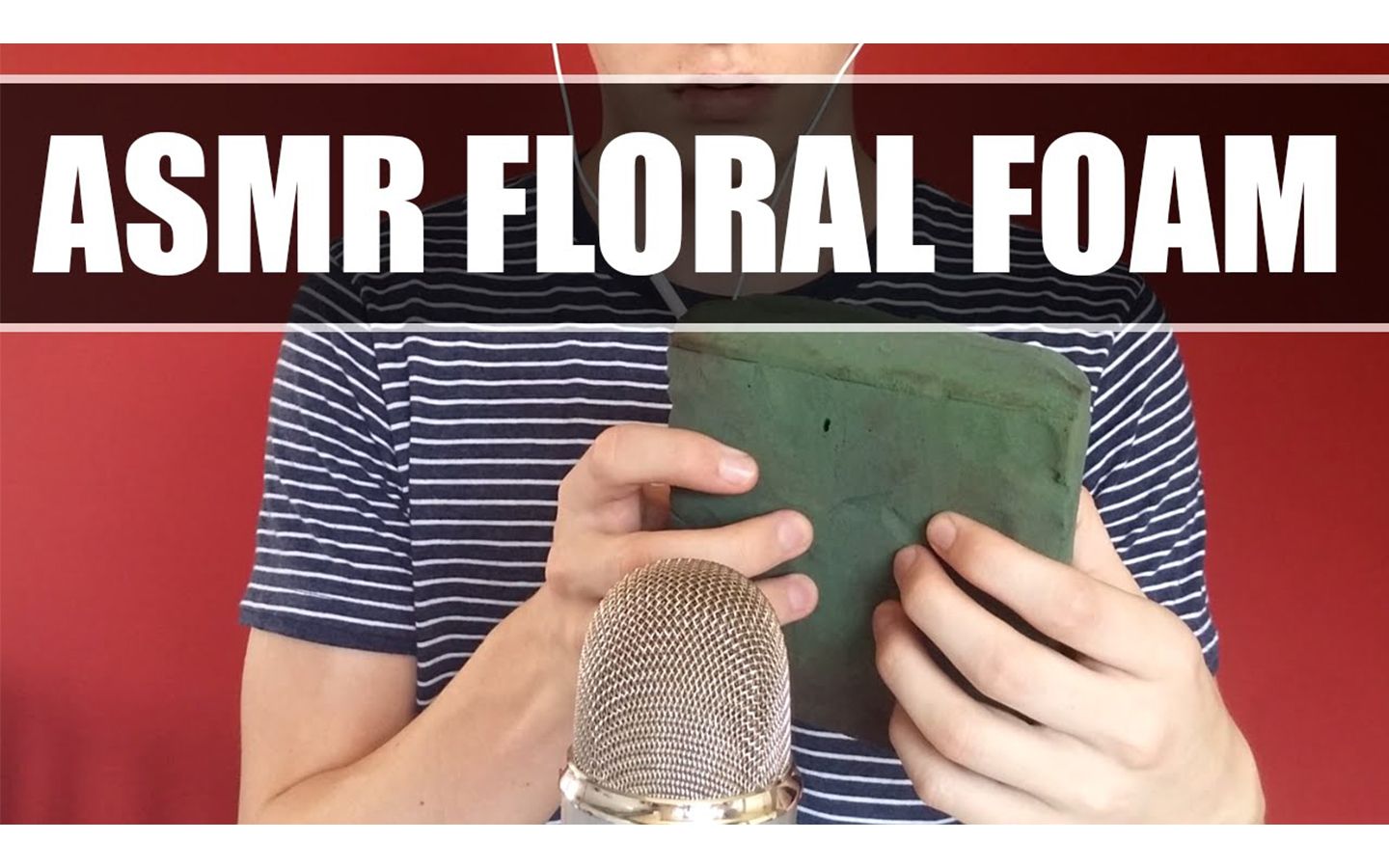 【eargasm asmr】抚摸并用牙签戳刺一块旧的插花海绵(无人声)