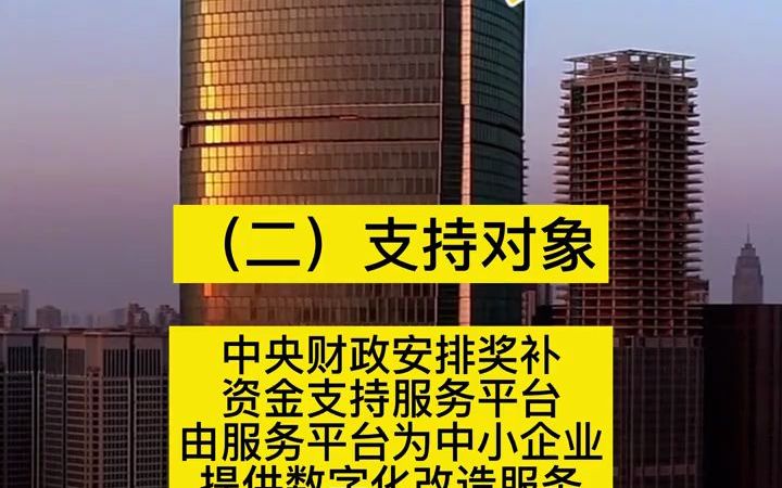 关于做好中央财政支持中小企业数字化转型试点推荐申报工作的通知#民生关注  抖音哔哩哔哩bilibili