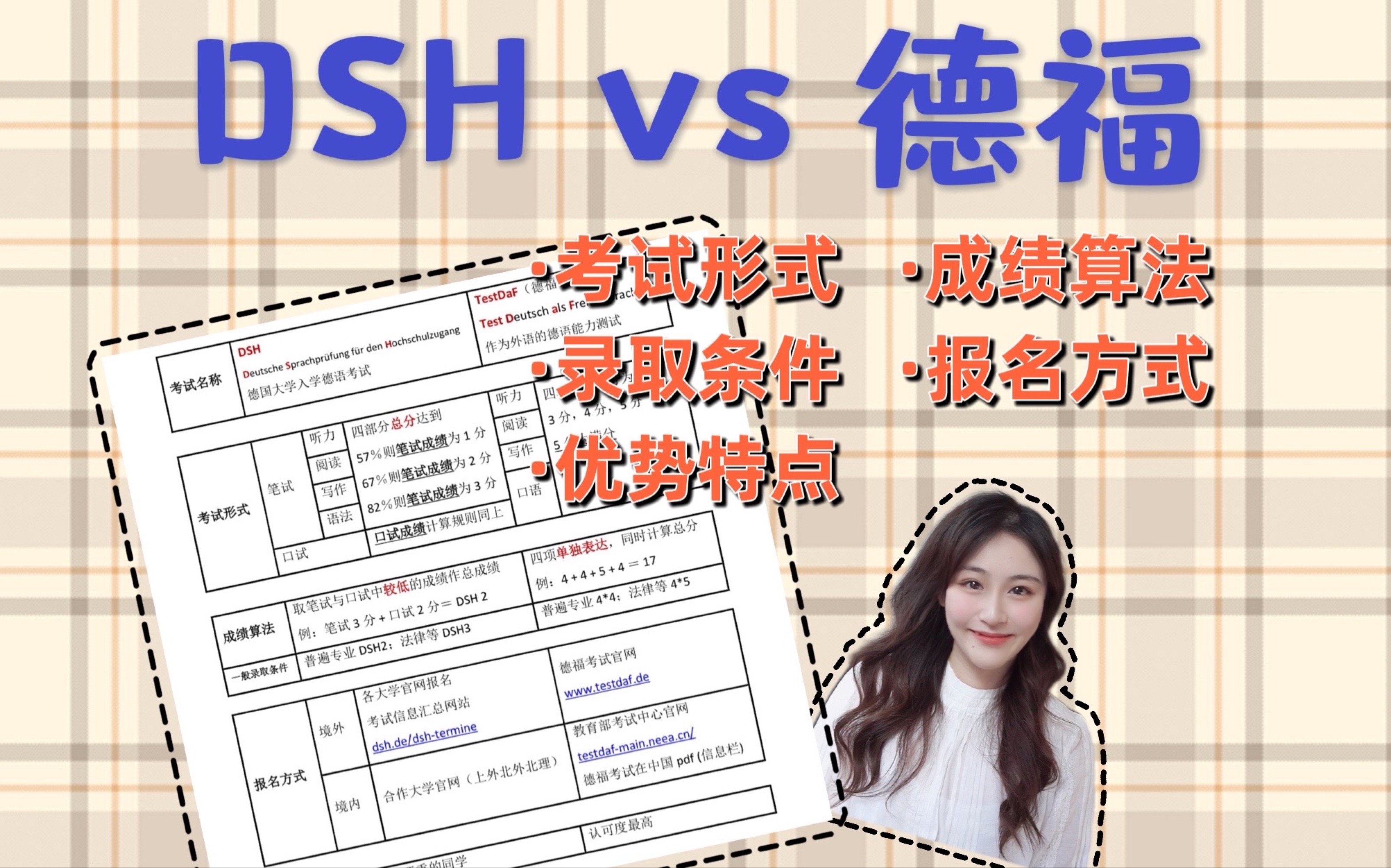 【DSH vs 德福】各项信息表格式比较|考试形式|报名|优势|哔哩哔哩bilibili