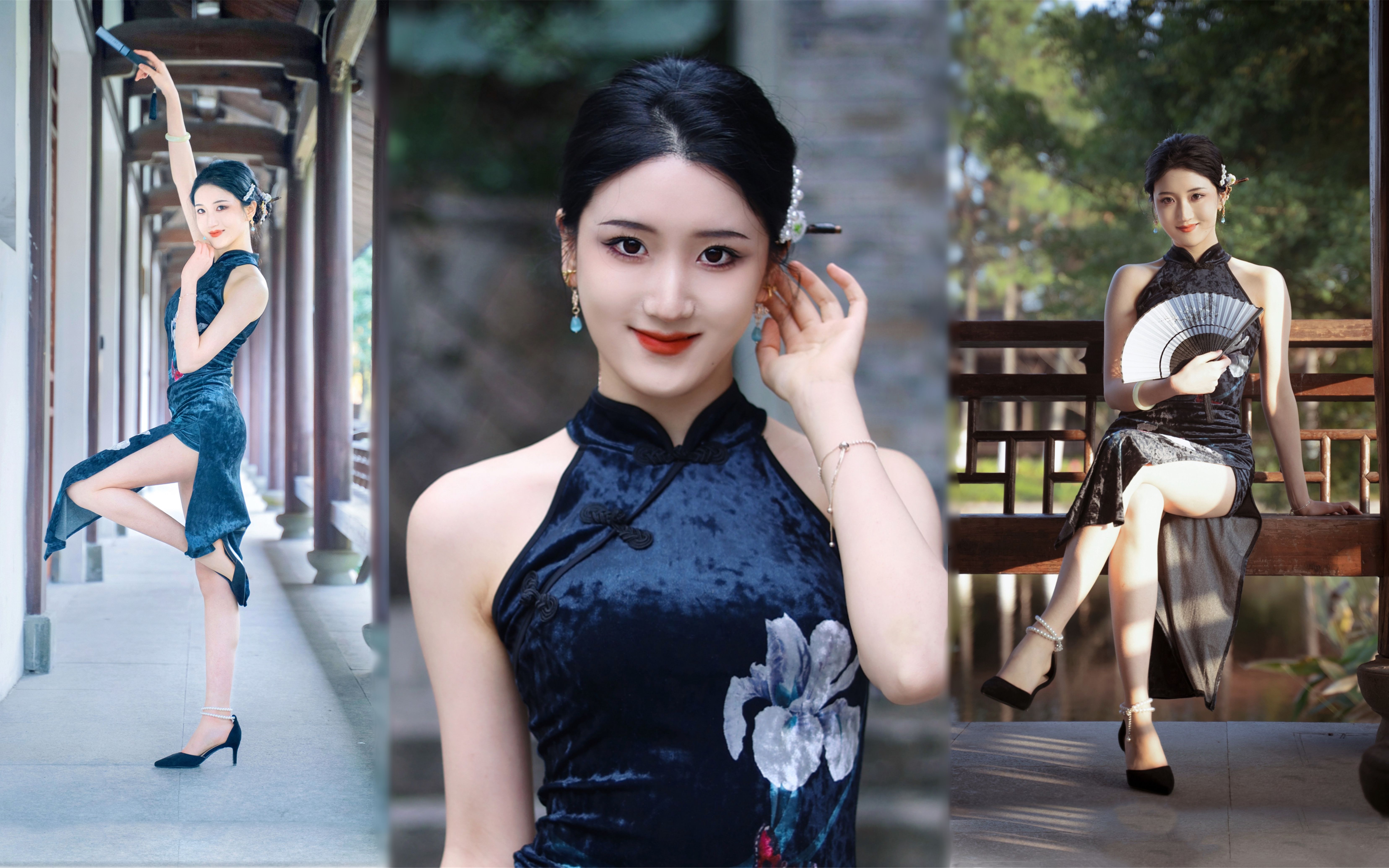 【超近竖屏】夜泊秦淮,不解风情724k冬日旗袍扇子舞72"唯有旗袍和