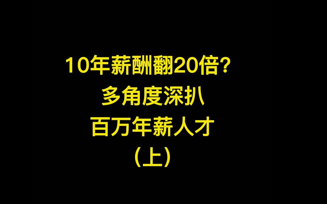 10年薪酬翻20倍?多角度深扒百万年薪人才(上)哔哩哔哩bilibili