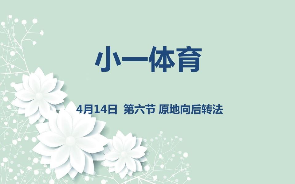 小一体育0414 第六节 原地向后转法哔哩哔哩bilibili