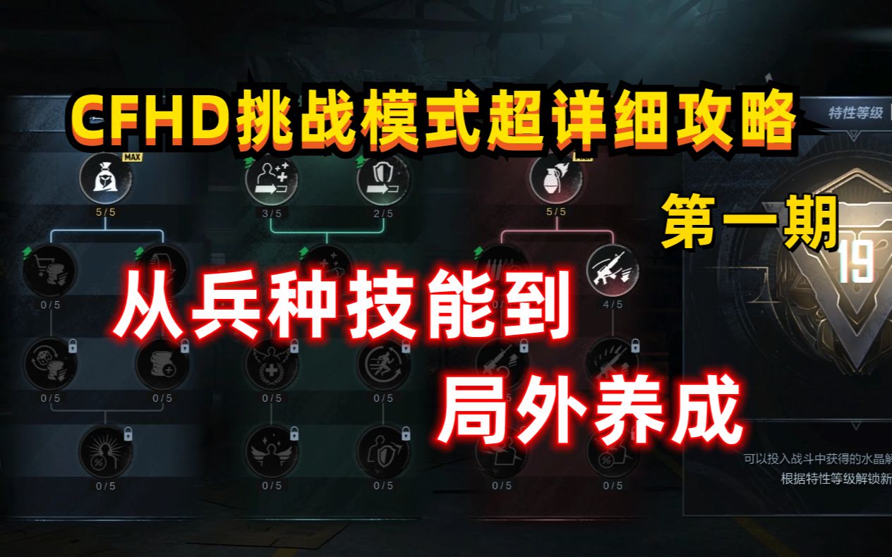 【CFHD】挑战模式超详细攻略第一期 兵种技能与局外养成网络游戏热门视频