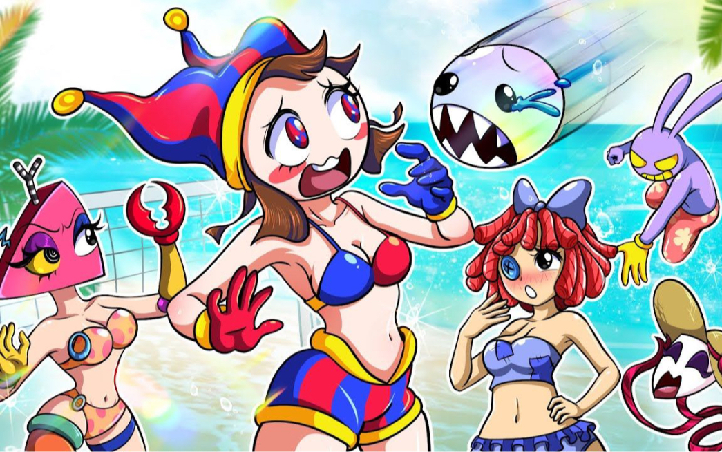 [图]神奇数字马戏团 👙Bikini Pomni, Ragatha, Gangle,Zooble Vs Jax (Feat.Bubble)🤽_♀️_