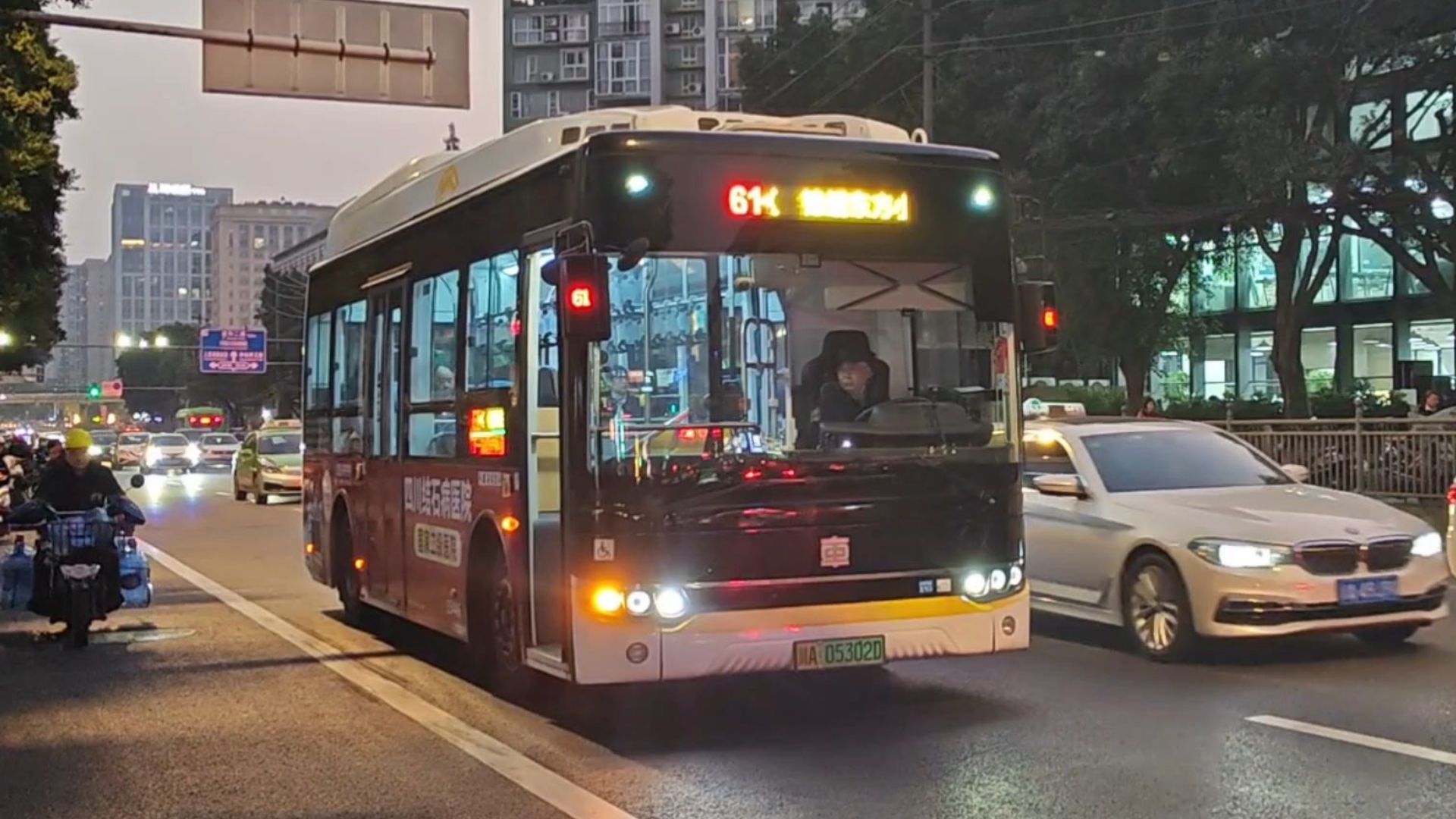 成都公交 teg6853bev07(lf布局,北京索德电机)运行实录