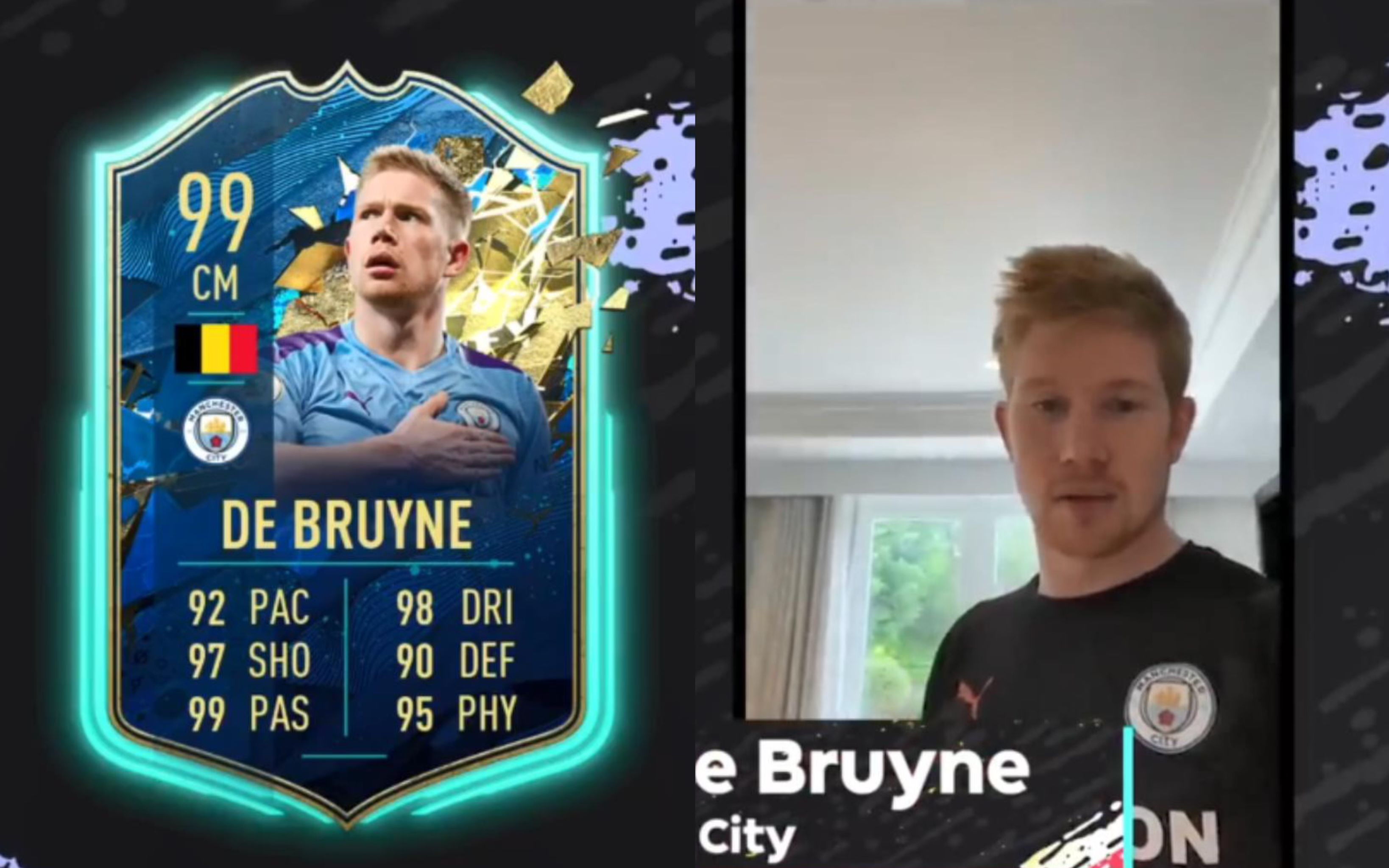 德布劳内对入选fifa20赛季最佳阵容的回应,有机会想和亨利同队踢球