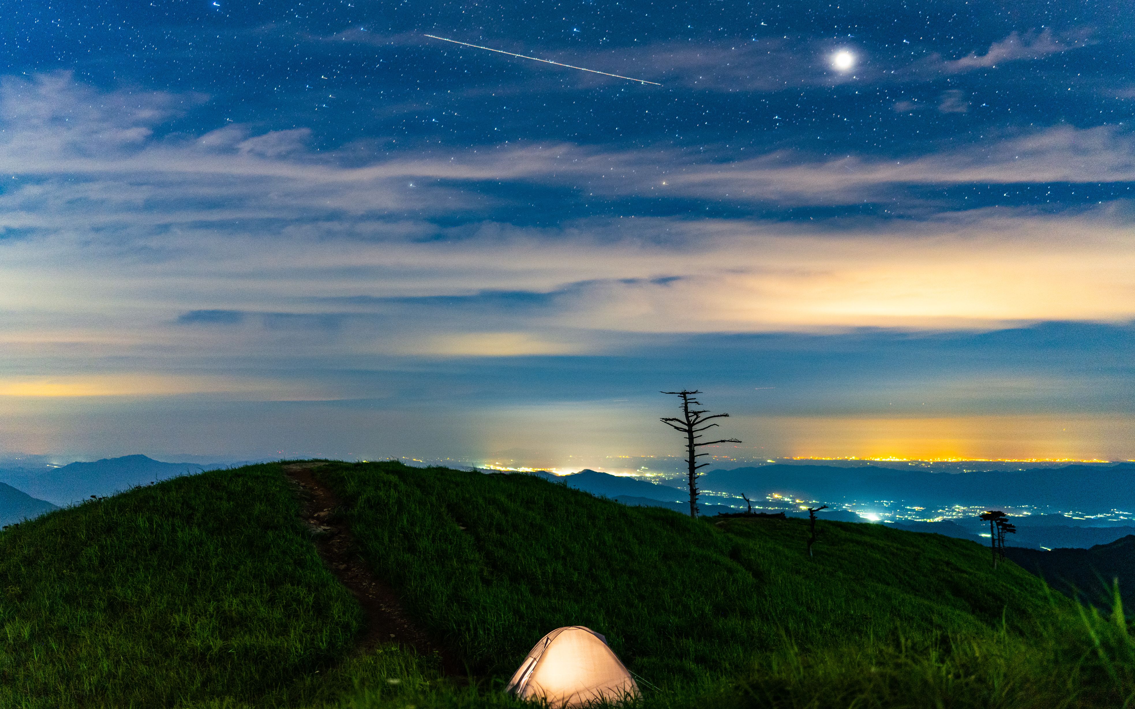 武功山夜景星空图片