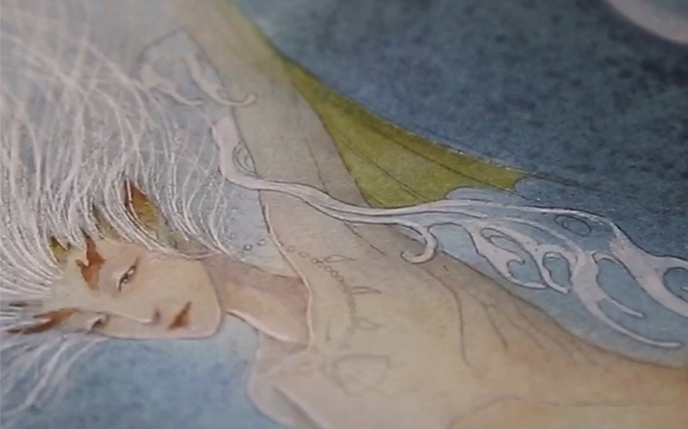 鲛人水彩手绘过程