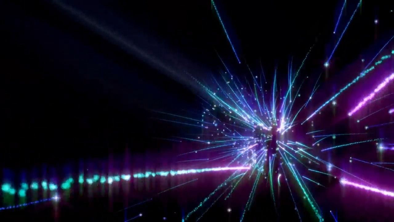 2k画质分辨率超唯美浪漫紫色光线线条粒子发射旋转唱歌跳舞炫酷动感