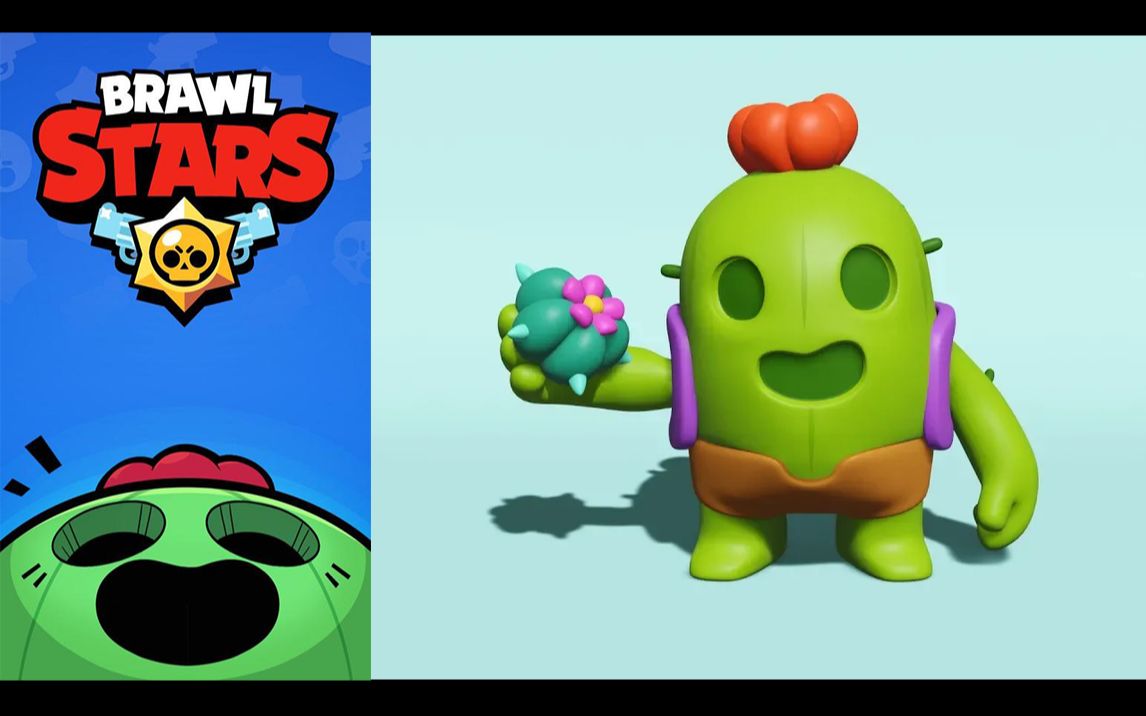 blender280荒野乱斗英雄斯派克仙人掌建模和骨骼绑定