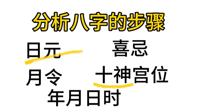 分析八字都有哪些步骤?哔哩哔哩bilibili