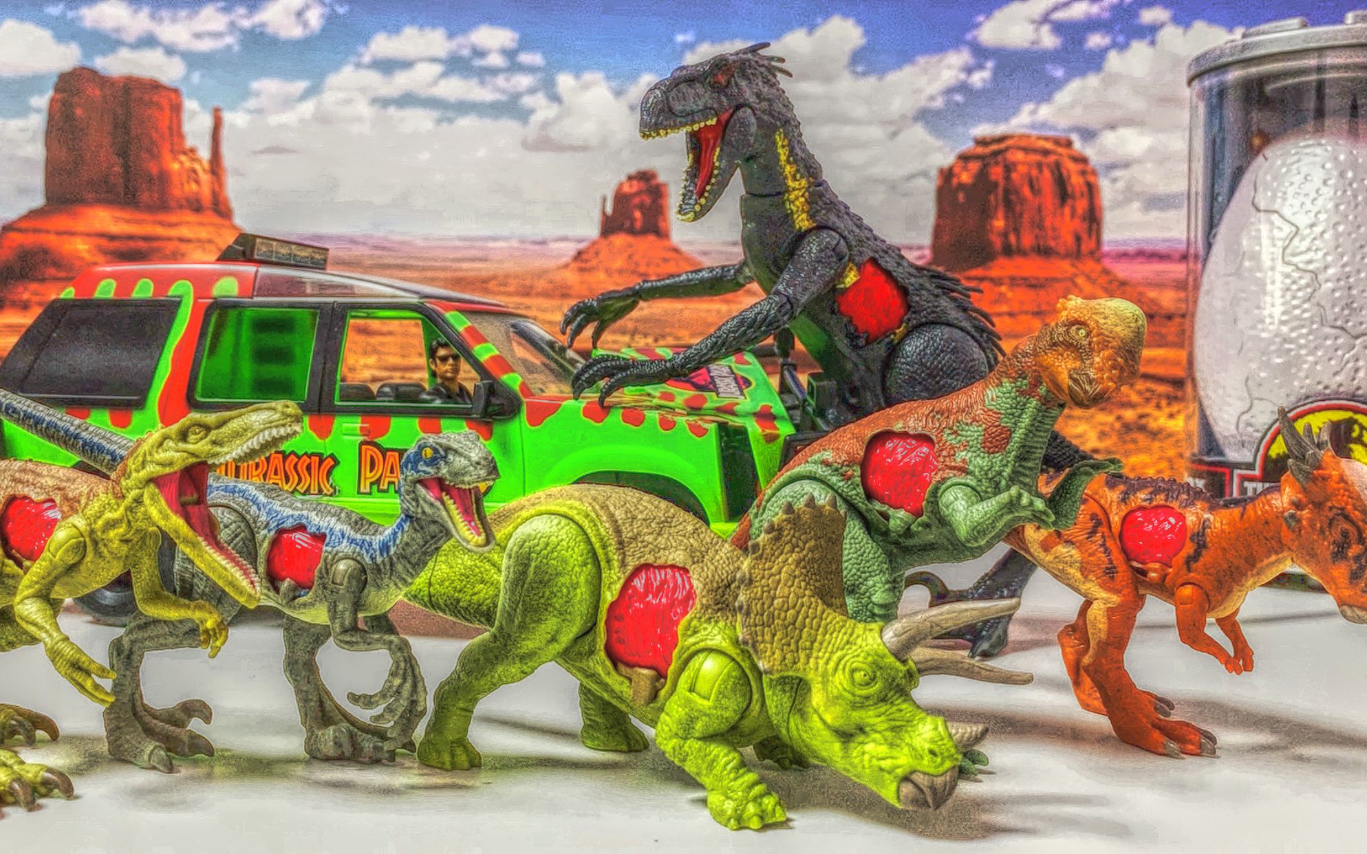 最全战损版恐龙美泰侏罗纪世界战损三角龙侏罗纪公园恐龙霸王龙