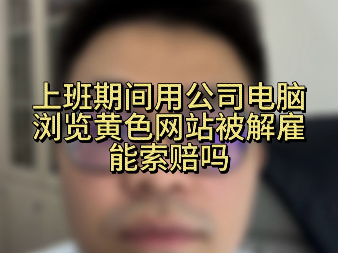 上班期间用公司的电脑浏览黄色网站被解雇能索赔吗哔哩哔哩bilibili