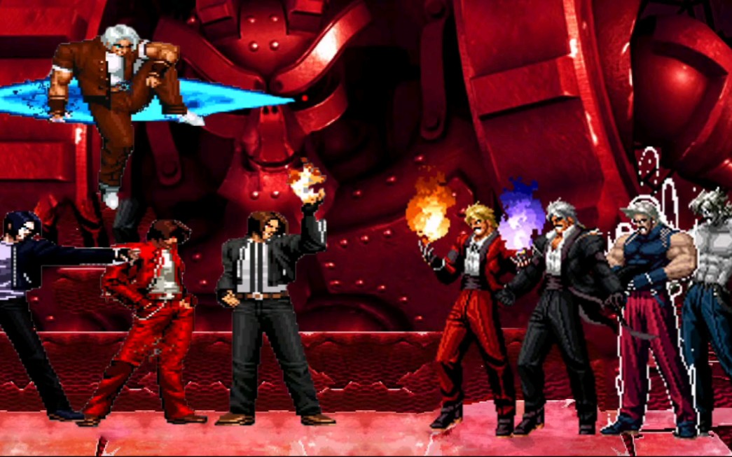 拳皇mugen 克隆草薙京vs卢卡尔队 忌草空间之力不敌总统卢