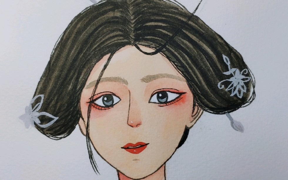 【传闻中的陈芊芊】【水彩过程】集美们我带着红衣芊儿来啦~太上头了