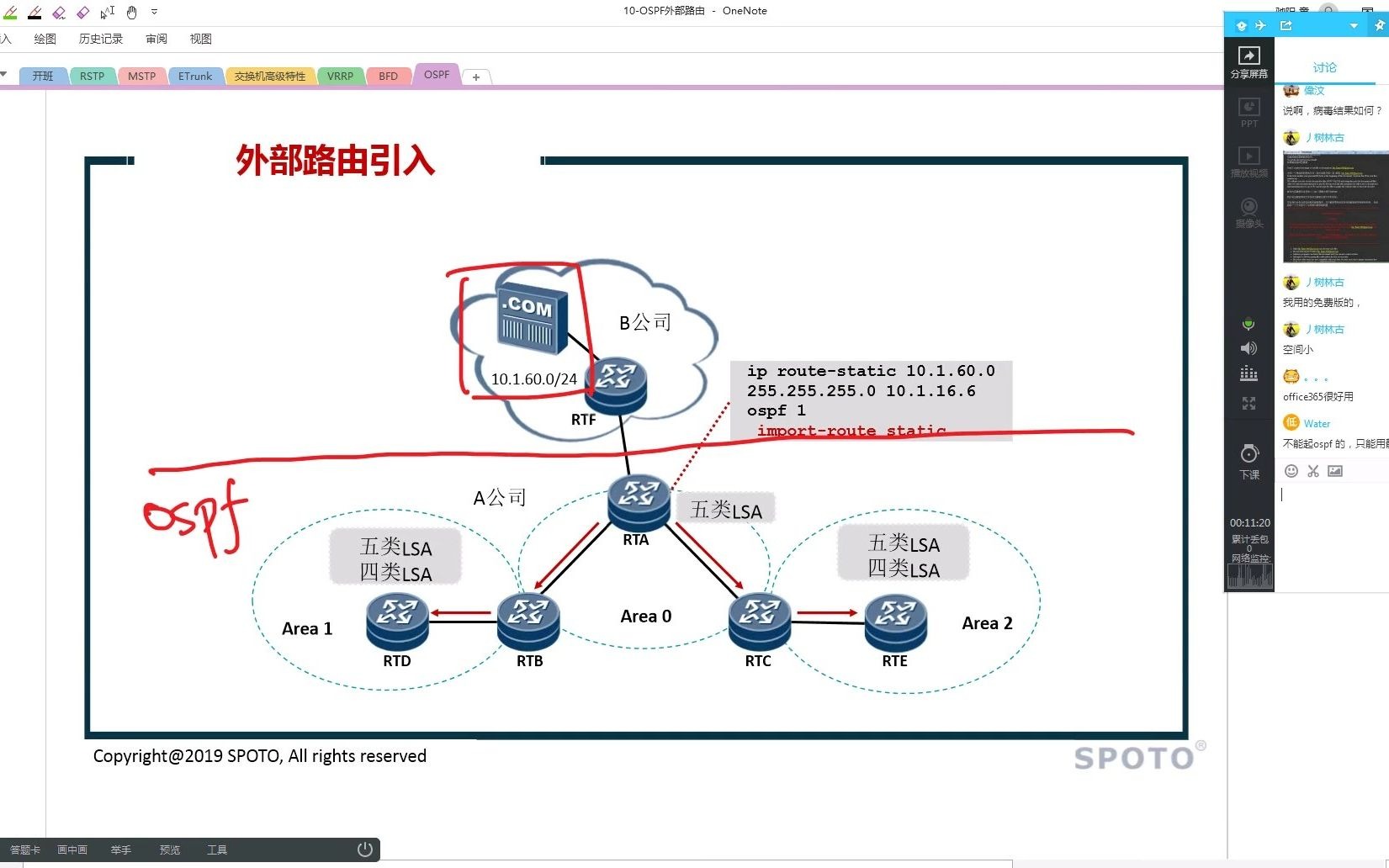 思博网络SPOTO HCIP视频教程OSPF的LSA类型57特殊区域和认证哔哩哔哩bilibili