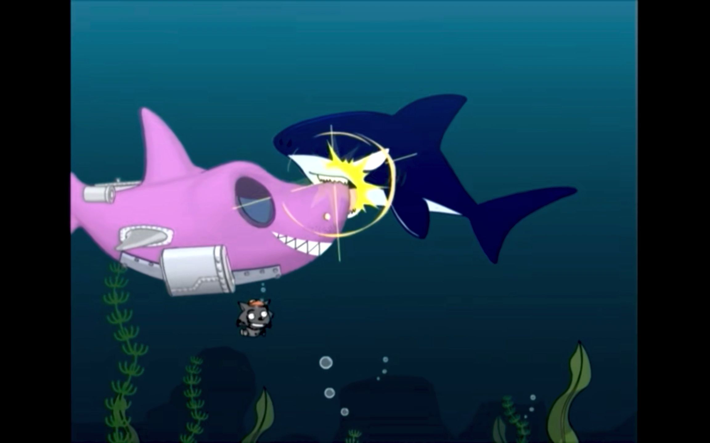 【喜羊羊与灰太狼】灰太狼的潜艇太性感,被鲨鱼疯狂求爱