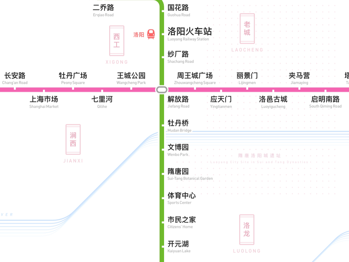 洛阳2号线地铁线路图图片