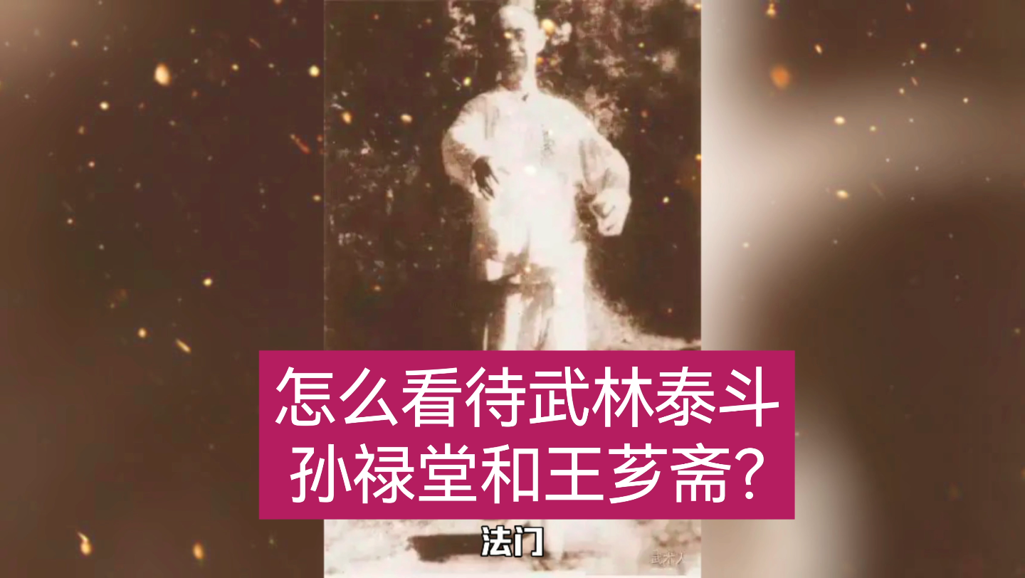 怎么看待武林泰斗孙禄堂和王芗斋?哔哩哔哩bilibili