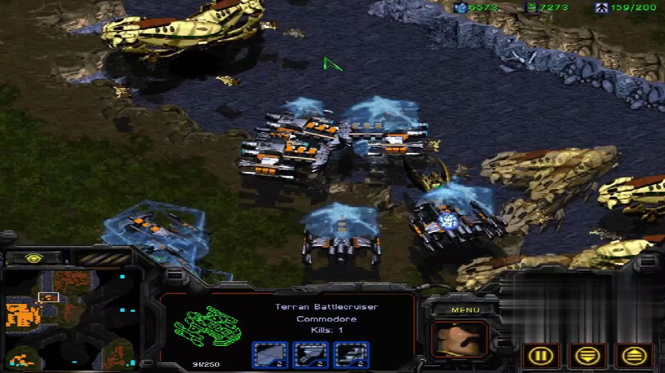 【星际争霸1】每天都把自己帅醒的zdx式大场面之 大和vs航母_哔哩哔哩