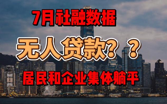 7月社融数据凉透了!居民和企业都不装了,集体开摆!哔哩哔哩bilibili