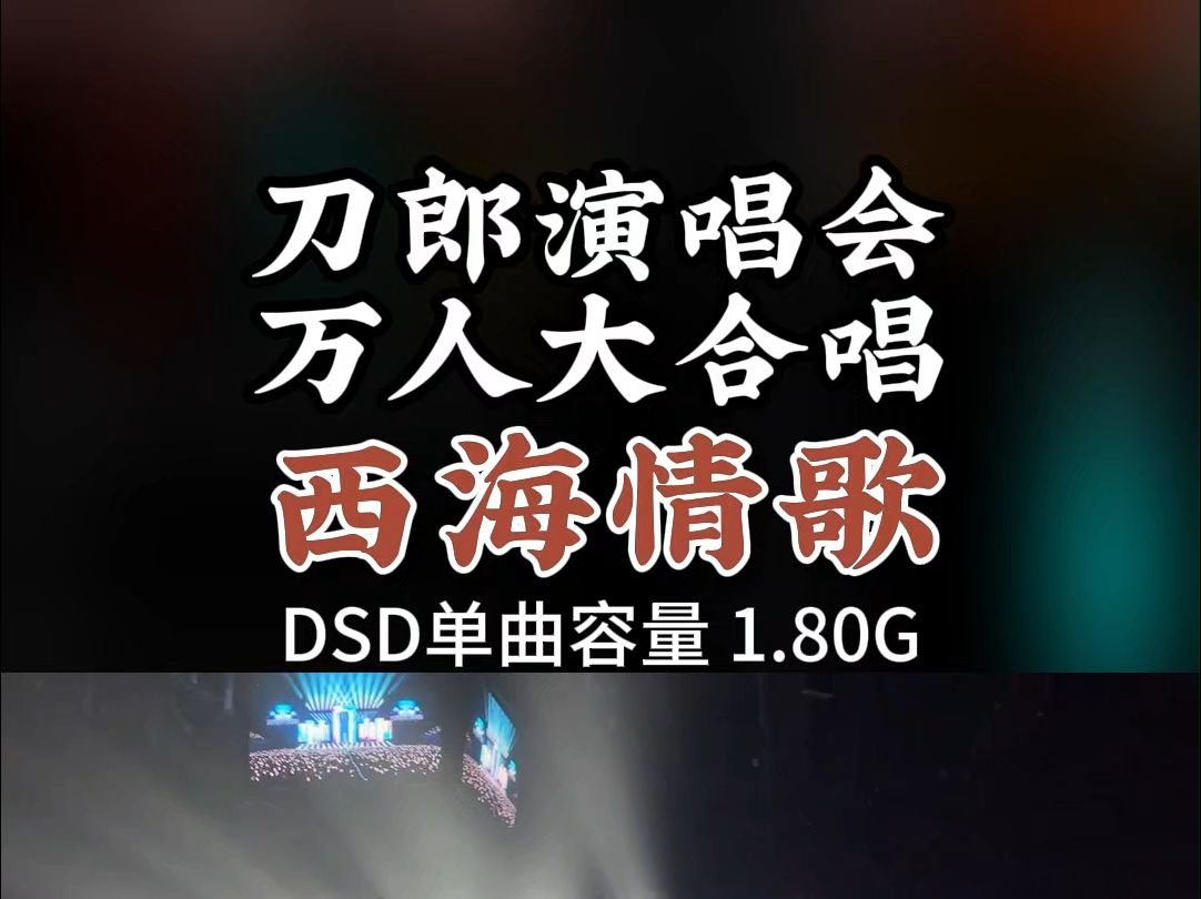 刀郎成都演唱会,归来仍是顶流,《西海情歌》DSD完整版1.80G,百万调音师专业录音棚制作,顶级hifi无损音质哔哩哔哩bilibili