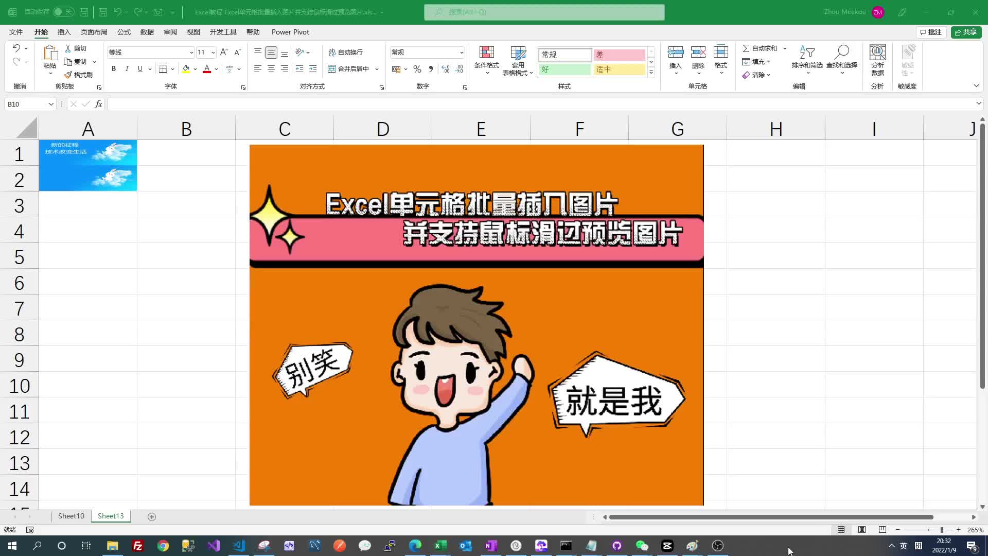 Excel单元格批量插入图片并支持鼠标滑过预览图片哔哩哔哩bilibili