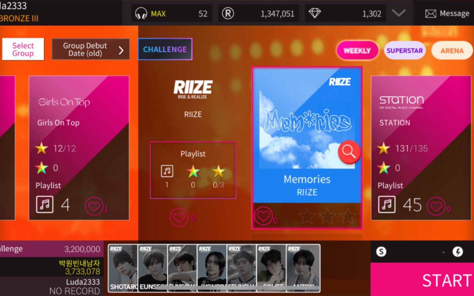 【superstar SMTOWN】RIIZEMemories全连Hard音游热门视频