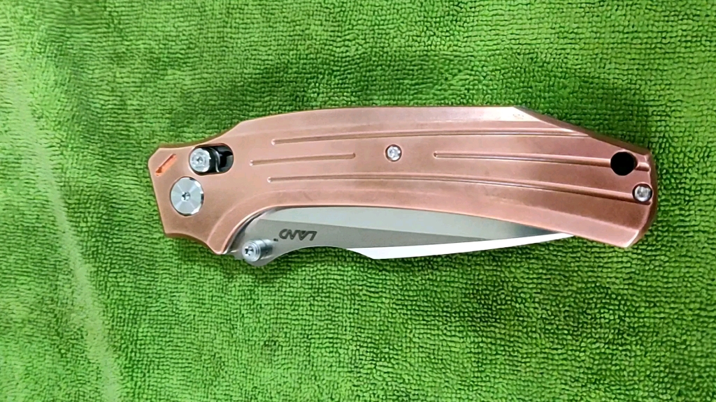 三刃木150改柄,钛合金喷砂,钛合金抛光,紫铜素面