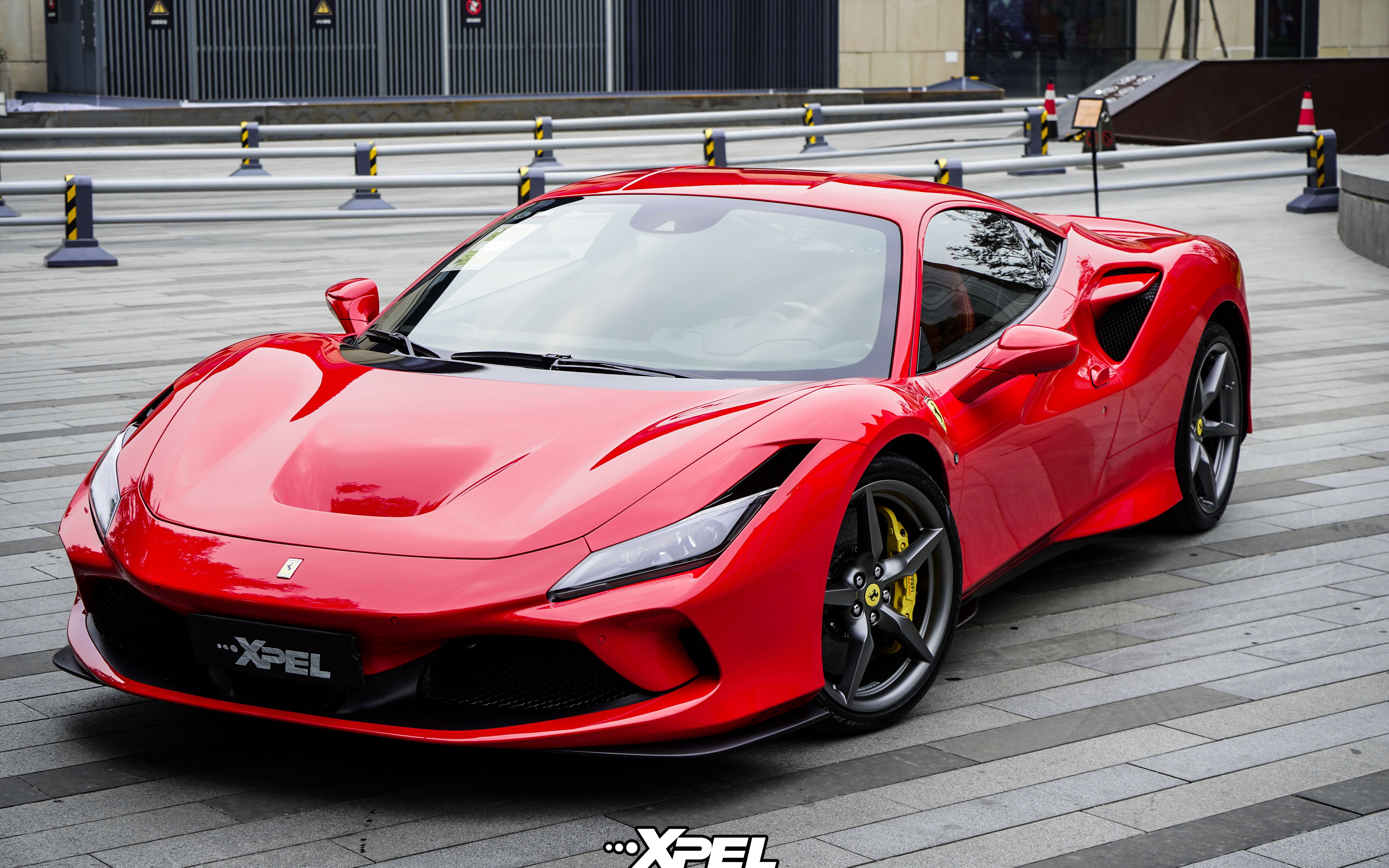 xpel西安汽车贴膜法拉利f8装贴漆面保护膜案例