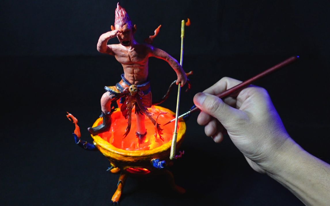 【滴胶手工】八卦炉中逃大圣,齐天大圣孙悟空打破太上老君炼丹炉.