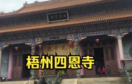 广西梧州四恩寺,元旦假期香火很旺,许多人来这里祈求平安哔哩哔哩bilibili