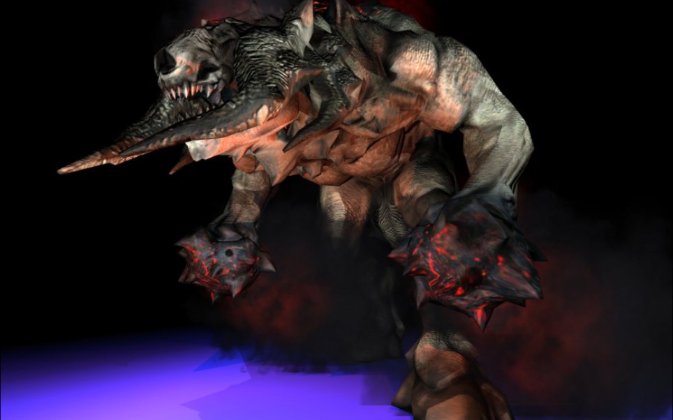 [毁灭战士3]当你尝试用灵魂盒制裁地狱守卫.