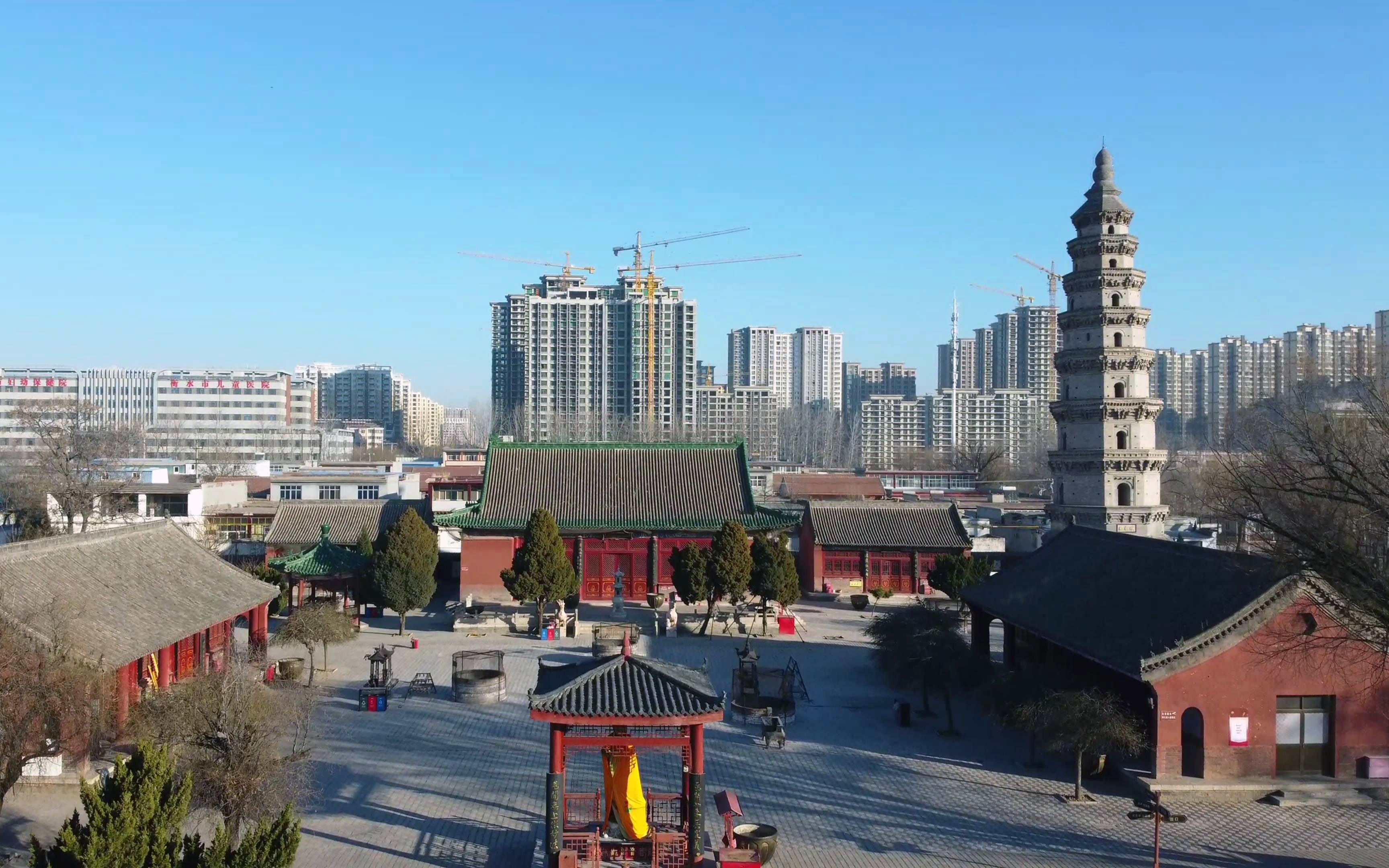 衡水宝云寺中宝云塔建于宋代,洪水都没冲倒,至今屹立900多年了