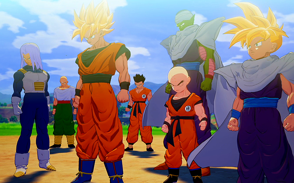 龙珠z卡卡罗特集结直面沙鲁悟空vs沙鲁完整型阶段1