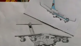 【手绘】中国南方航空，波音737-700。听说粉丝过500就手绘亚航少女前线？