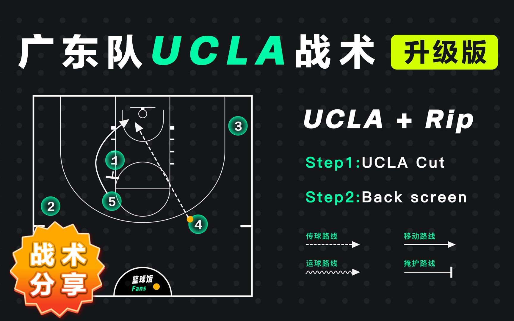 【篮球战术】UCLA Rip解析,UCLA空切战术的升级版哔哩哔哩bilibili